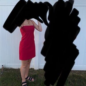 Red Spaghetti Strap Sheath Mini Dress Cocktail